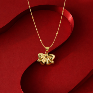 Golden Grace Bow Necklace