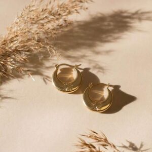 Anti Tarnish Nova Hoop Earrings